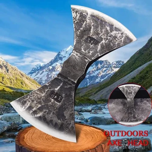 WPKOPYA (SAM) Tua oirbheartaíochta ceann dúbailte cruach ardcharbóin, tua campála, tua logála géar, tua bronntanais bailiúcháin
