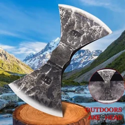 WPKOPYA（USA）High-carbon steel  double head tactical axe, camping axe, sharp logging axe, collection gift axe