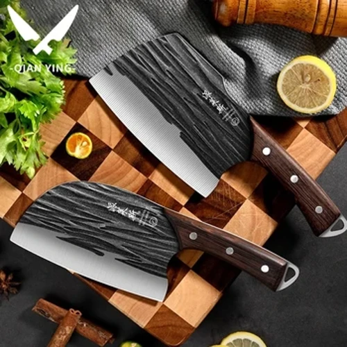 Handgesmeed keukenmes, scherp vleesmes, keukenmes, keukenchef speciaal snijmes, viskopmes, bijlmes