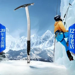 piccozza da ghiaccio multifunzionale in acciaio inossidabile grande arrampicata su ghiaccio piccozza da ghiaccio piccozza da alpinismo a piedi piccone yang