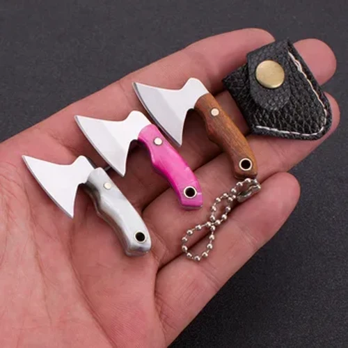 Cắm Trại Ngoài Trời Mini Axe Acrylic Tay Cầm Nhỏ Dao Nhà Bếp Lưỡi Cố Định Thép Không Gỉ Lưỡi Cố Định Dao Bỏ Túi Để Giải Nén