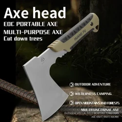 HUANGFU4cr13 Stahl, multifunktionale Streitaxt – tragbare Überlebensaxt für Outdoor-Camping, Jagd und Notfallsituationen