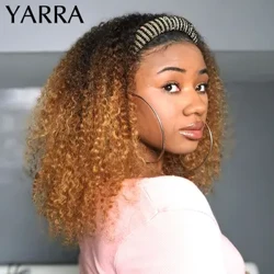 Parrucca per capelli ricci afro crespi Parrucca per capelli umani Ombre 1b/30 Parrucche per capelli brasiliani Remy per donne nere 180% fatta a macchina Yarra