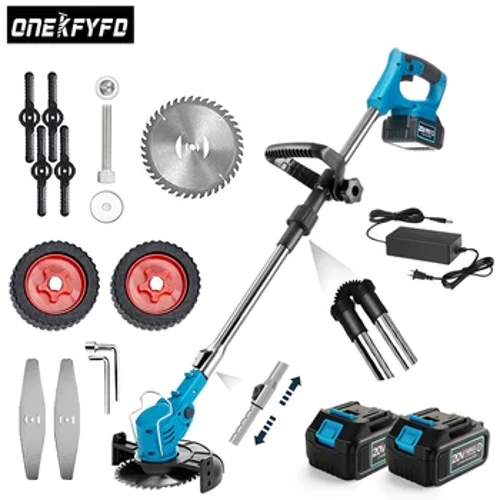 Cortador de grama elétrico 21v, portátil, sem fio, comprimento ajustável, ferramentas de jardim doméstico para makita, bateria de 18v