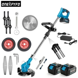 Elektresch Rasenmäher 21V Handheld Cordless Gras Trimmer Längt Upassbar Cutter Haushaltsgarten Tools Fir Makita 18V Batterie