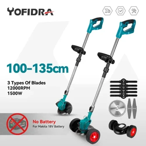 1500W 12000PRM Hiki ke hoʻoponopono ʻia ke ʻoki ʻoki ʻana i nā kīhāpai ʻoki ʻoki ʻana i nā mea hana lima ʻili uila mauʻu.