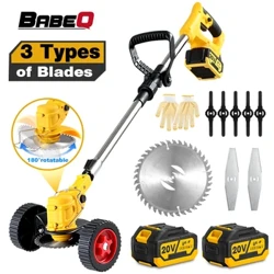 BABEQ Điện 1500W Máy Cắt Cỏ Cầm Tay Không Dây Làm Vườn Cỏ Tông Đơ Cắt Chiều Dài Có Thể Điều Chỉnh Có Thể Gập Lại Làm Vườn Cắt Tỉa Dụng Cụ Điện