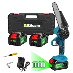 Gisam Batterie Elektresch Chainsaw 6 Zoll Rechargeable Woodworking Saw Handheld Pruning Logging Saw Garden Power Tool fir Makita 18V