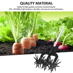 Rotary Cultivator Tool Set Handheld Garden Cultivator mat eraushuelbare Zänn 2-an-1 Gaart Buedem Scarifier Reseeding Grass