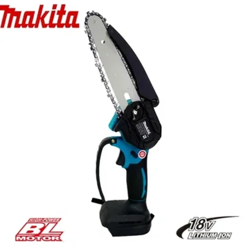 Makita 6-инчов верижен трион Електрическа литиева батерия Дървообработване Резитба Градински инструмент с една ръка Акумулаторна малка цепене на дърва