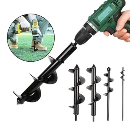 Planter Auger Spiral Drill Bit Flower Planter Earth Planting Hole Cutter Drill Bits Digger Tool Mga Kagamitan sa Halaman ng Halamanan