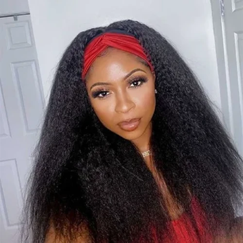 ʻO ke poʻo ʻo Wig ka lauoho kanaka Kinky Straight Human Hair Wigs No nā Wahine ʻEleʻele Glueless Wig Ua mākaukau ka lauoho kanaka e hoʻohana i nā wig Brazilian.