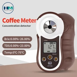 Bluetooth kaffe TDS Brix refraktometer Digital kaffedensitometer Smart kaffekonsentrasjonstest 0-26% Brix 0-23% TDS-måler