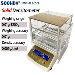1200g/0.01g/0.001g/cm3 grousst Sortiment Solid Densitometer Densimeter Density Tester fir grouss Gummi a Plastiksdeeler, grouss Schaum