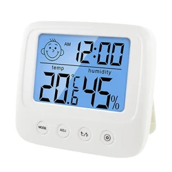 Digital LCD Interior Conveniente Sensor de Temperatura Medidor de Humedad Termómetro Higrómetro Medidor