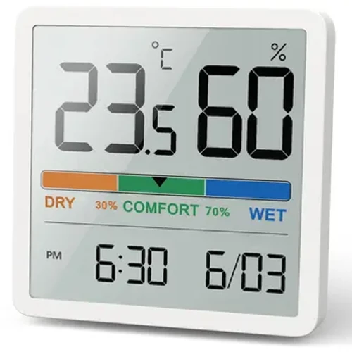 NOKLEAD Cartref Digidol Newydd Dan Do Mesurydd Lleithder LCD Thermomedr Digidol Hygrometer Synhwyrydd Mesur Gorsaf Dywydd