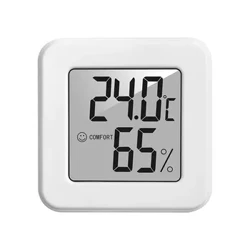 Bel mini elektronski merilnik temperature in vlažnosti Avtomobilski termometer z nasmejanim obrazom, termometer za hladilnik