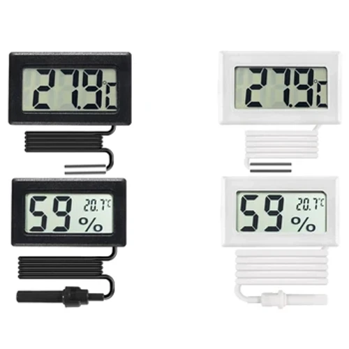Mini LCD Digitale Thermometer Hygrometer Temperatuur Binnen Handig Temperatuursensor Vochtigheidsmeter Gauge Instrumenten Kabel