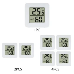 1/2/4ks Merač teploty a vlhkosti Indikátor komfortu vzduchu LCD digitálny izbový mokrý a suchý teplomer pre domácu obývačku