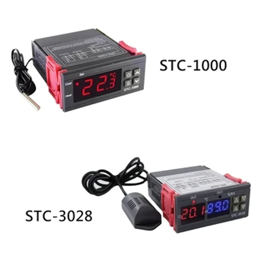 STC-1000 STC-3028 12V 24V 220V Digidol Thermostat Thermomedr Hygrometer Tymheredd Rheolydd Rheolydd Lleithder