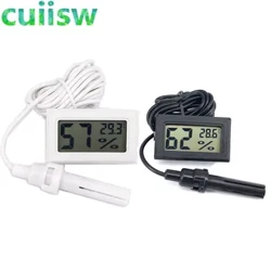 Mini-LCD-Digitalthermometer, Hygrometer, Temperatur, Innenbereich, praktischer Temperatursensor, Luftfeuchtigkeitsmesser, Messgerät, Instrumentenkabel