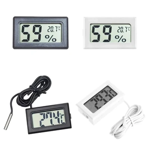 Mini LCD digital pentru interior, senzor de temperatură convenabil, umiditate, termometru, higrometru, pentru acvariu, frigider