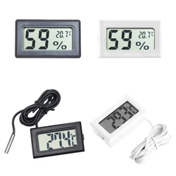 Mini digital lcd interno conveniente sensor de temperatura medidor de umidade termômetro higrômetro medidor para geladeira aquário