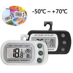 Termometru frigider cu cârlig Anti-umiditate Frigider Congelator Termometru digital electric Monitor de temperatură Afișaj LCD