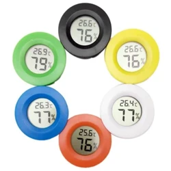 Thermo-hygromètre électronique rond Mini LCD thermomètre numérique Reptile Aquarium température humidité mètre détecteur outil