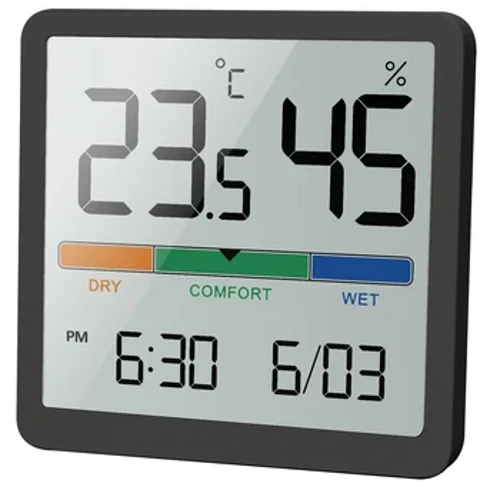 I-NOKLEAD Temperature Indoor Humidity Meter Ikhaya I-LCD Digital Thermometer Hygrometer Sensor Gauge Weather Station I-Smart Monitor