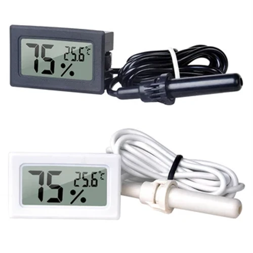 FY-12 Iti LCD Digital Thermometer Hygrometer Fua Su'ega Su'ega Incubator Aquarium Temperature Susū Meter Sensor Su'esu'e