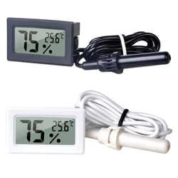 FY-12 Mini LCD Лічбавы тэрмометр Гігрометр Датчык Тэстар Зонд Інкубатар Тэмпература акварыума Вымяральнік вільготнасці Датчык Дэтэктар