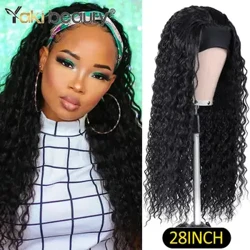 28-tolline pikk Afro Kinky lokkis peapael Parukad Sünteetilisest jääst peapaelaga parukas mustadele naistele Ombre lokkis laineline parukas orgaanilisest kiust juustele