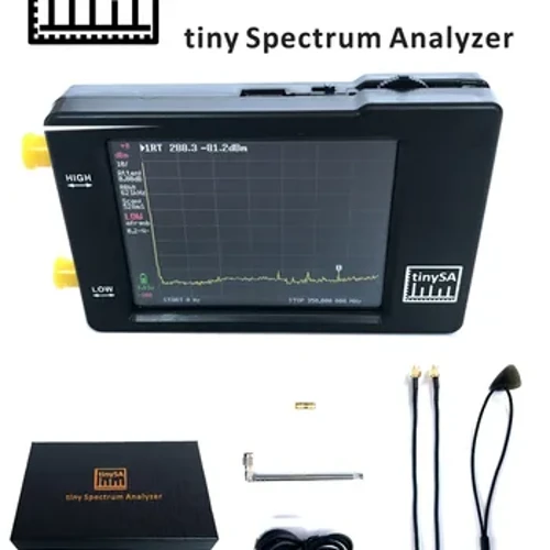 Fersiwn Hugen Gwreiddiol Arddangosfa TinySA 2.8 modfedd 100kHz i 960MHz Dadansoddwr Sbectrwm Bach a ddelir â Llaw gydag ESD wedi'i Ddiogelu