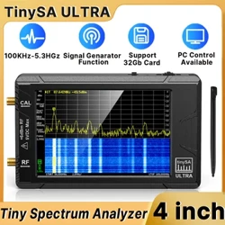 4 inch Display Handheld Portable Tiny Spectrum Analyzer TinySA ULTRA 100KHz hanggang 5.3GHz na may 32GB Card 320 * 240 pixels