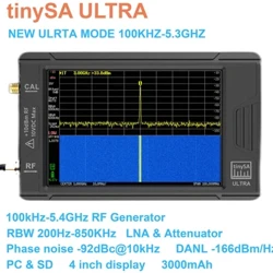 Νέος αυθεντικός TinySA ULTRA Handheld Tiny Spectrum Analyzer TinySA 3,95 ιντσών οθόνη αφής ενσωματωμένη μπαταρία