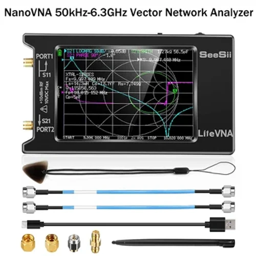 Nyeste NanoVNA spektrumanalysator LiteVNA 50kHz-6.3GHz Vector Network Analyzer Antenne Analyzer Støtte Datalagring litevna 64