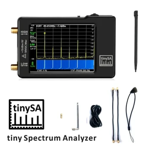 Analisador de espectro minúsculo portátil atualizado TinySA 2,8 "display 100kHz a 960MHz com versão protegida ESD V0.3.1_E