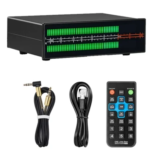 VU56-PRO Двухколерны 2X56 біт LED стэрэа аналізатар спектру музыкі MIC+LINE Вымяральнік узроўню гуку Аналізатар аўдыядысплея