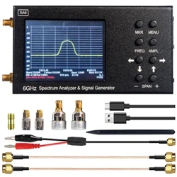 SA6 Portable 6GHz Spectrum Analyzer & Signal Genertor 6G Vector Network Analyzer, TO,2G,3G,4G,LTE, CDMA, DCS, GSM, GPRS, GLONASS