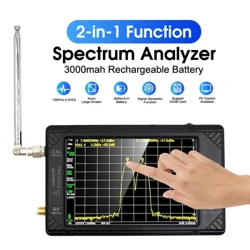Analizator widma 4,0-calowy przenośny analizator częstotliwości LCD 100 kHz do 5,3 GHz z kartą 32 GB Generator sygnału 2 w 1
