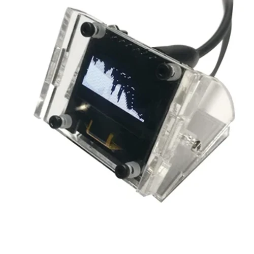 Mini 0,96 Zoll OLED Stereo Musik Spektrum Display Analysator Verstärker Audiopegelanzeige Rhythmusanalysator (mit Box)