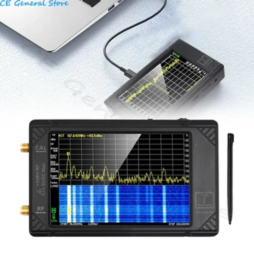 Spektrální analyzátor 4,0palcový LCD 100 kHz až 5,3 GHz ruční malý frekvenční analyzátor s 32GB kartou generátor signálu 2 v 1