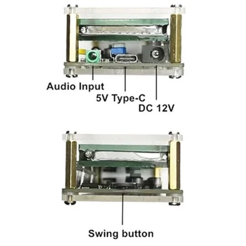ʻO VFD2515 Audio Spectrum Analyzer VFD Music Level hōʻike kūpono no 5 12V Input Hoʻonui i kāu ʻike leo.