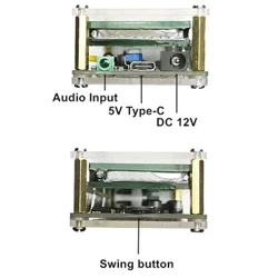 VFD2515 Audio Spectrum Analyzer VFD Muziekniveau-display Geschikt voor 5 12V-ingang Upgrade uw audio-ervaring