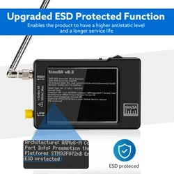 Analyseur de spectre minuscule manuel amélioré TinySA 2,8 "affichage 100 kHz à 960 MHz avec version protégée ESD V0.3.1_E Analyseurs de spectre