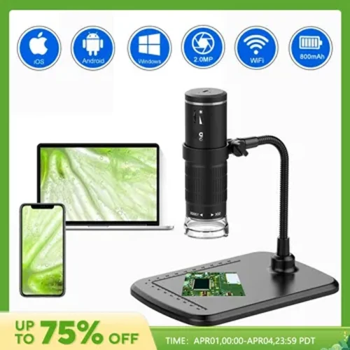 Draadloze Digitale Microscoop 50X-1000X Vergroting Draagbare Handheld USB Microscopen met Flexibele Standaard Voor iPhone Android PC