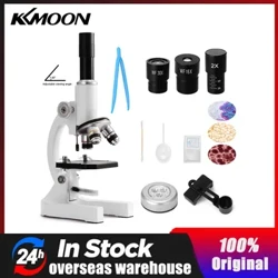 64X-2400X Monocular Optical Microscope Elementary School Mga Bata Science Experimental Biology Pagtuturo Monocular Microscope Gif