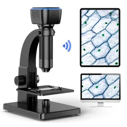 2000X högeffekts digitalmikroskop WIFI HD för Wifi PC Hålla Bracketad Förstoringsglas Skolbarn Science Magnifier