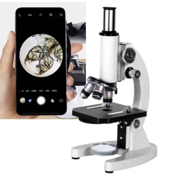Mikroskopioa 40X-2400X Definizio handiko irudiarekin Metalezko gorputz osoa Laborategiko multzoa Zientzia Jostailuak Kit biologikoak